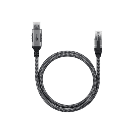 Goobay | USB-A 3.0 to RJ45 Ethernet Cable, 1 m | 70299 – image 1