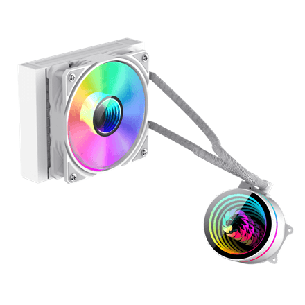 Gamemax CPU Liquid Cooler | ICEBURG 120 WT | White – image 1