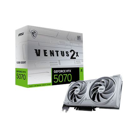 MSI GeForce RTX 5070 12G VENTUS 2X OC WHITE · NVIDIA · 12 GB – image 1