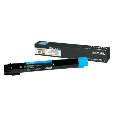 Lexmark C950X2CG | C950 Cyan Extra High Yield Toner Cartridge | Cartridge | Cyan – image 1
