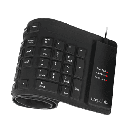 Logilink Flexible waterproof Keyboard USB + PS/2 – nuotrauka 1