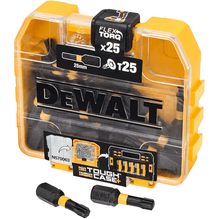 DEWALT DT70558T-QZ Extreme FLEXTORQ 25pc Set T25 25mm in Small Bulk Storage Case – image 1