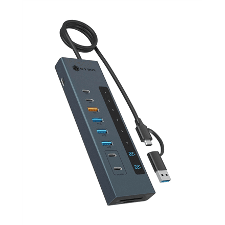 Raidsonic Icy Box USB Hub 11-in-1 USB-C Hub USB 3.2 Gen 2 PD | IB-HUB1742CR-C2PD – nuotrauka 1