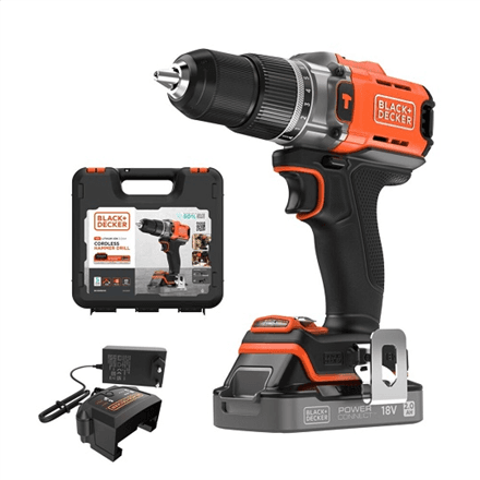 BLACK & DECKER | Cordless Drill Driver | BCD383D1XK-QW | 18 V | 2.0 Ah | Lithium – image 1