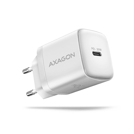 AXAGON Wallcharger 1x port USB-C, PD3.0 / PPS /QC4+/AFC/FCP/Apple, 20W | ACU-PD20W – image 1