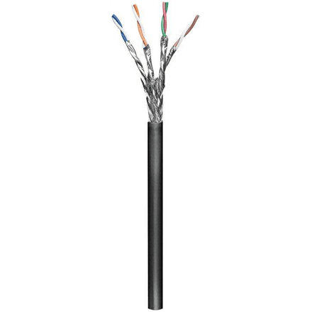Goobay | CAT 6 outdoor network cable, S/FTP (PiMF) | 57197 | Black – image 1