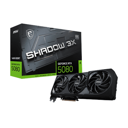 MSI GeForce RTX 5080 16G SHADOW 3X OC Bulk Pack · NVIDIA · 16 GB – image 1