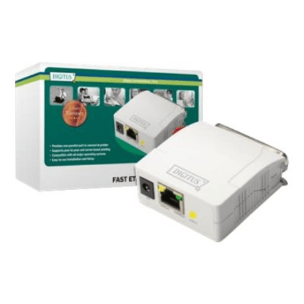 Digitus Fast Ethernet Print Server, 1-Port 1x RJ45, 1x DB-36-pin male Centronics – nuotrauka 1