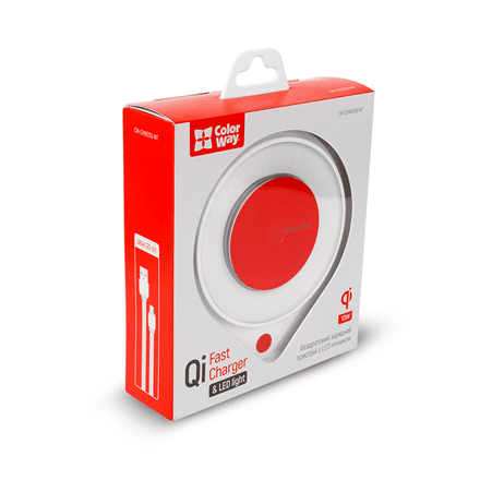 ColorWay | Wireless Charger | Qi Fast Charger & LED bedside lamp | 1xUSB – image 1