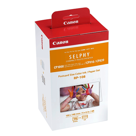 Canon Color Ink/Paper Set for SELPHY CP1300 Printer | RP-108 – nuotrauka 1