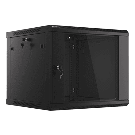 Lanberg | Rack cabinet 19" wall-mount 9U/600x600 (flat pack) V2 | WF01-6609-10B | Black – image 1