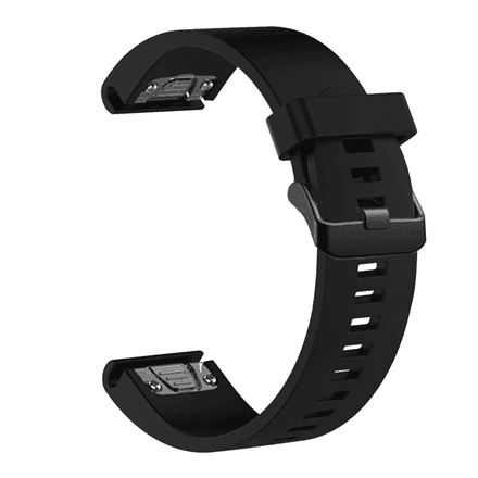 Fixed | Silicone Strap for Garmin QuickFit 20mm | Black – image 1
