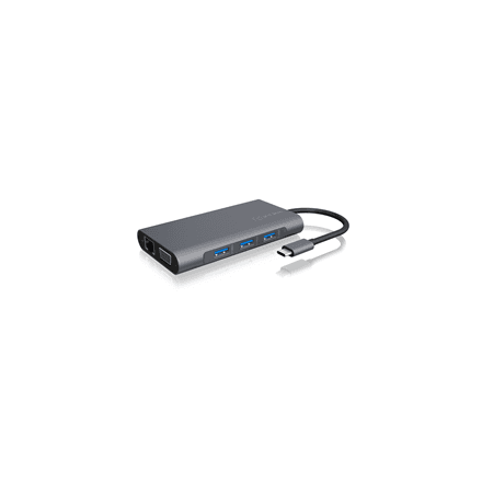 Icy Box IB-DK4040-CPD USB Type-C™ DockingStation with two video interfaces | Raidsonic – nuotrauka 1