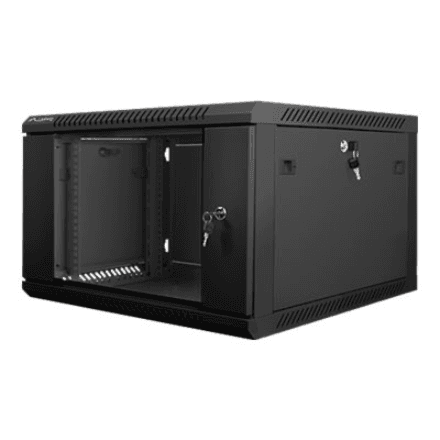 Lanberg | Rack cabinet 19" wall-mount 6U/600x600 (flat pack) | WF01-6606-10B | Black – image 1