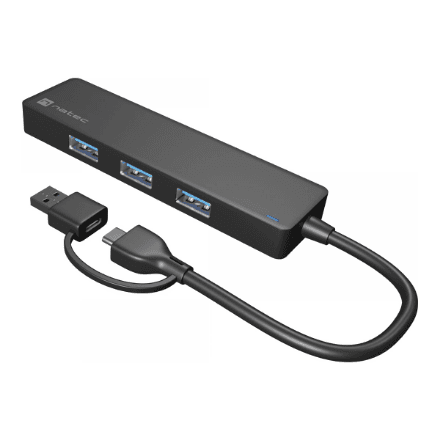 Natec USB 3.0 HUB, Mayfly, 4-Port, Black · Natec · USB 3.0 HUB, Mayfly, 4-Port – nuotrauka 1