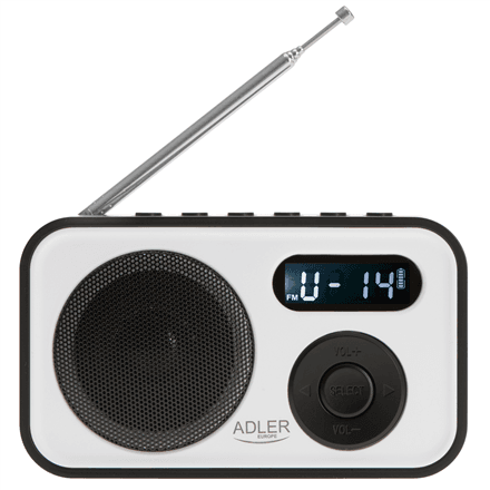 Adler | PLL AM/FM Digital Radio | AD 1906 | Alarm function | White/Black – image 1