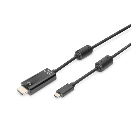 Digitus USB Type-C adapter cable, Type-C to HDMI A M/M, 2.0m, 4K/60Hz, 18GB, bl, gold · Digitus · USB Type-C adapter cable – nuotrauka 1
