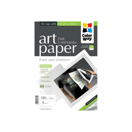 ART T-shirt transfer (dark) | Photo Paper | 120 g/m² | A4 | A4 – nuotrauka 1