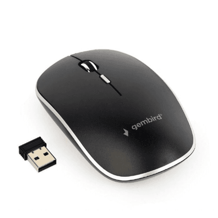 Gembird | Silent Wireless Optical Mouse | MUSW-4BS-01 | Optical mouse | USB | Black – nuotrauka 1