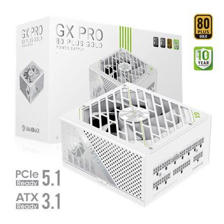 Gamemax PSU | GX PRO 1050G WH | 1050 W | Gold | White | Full Modular – nuotrauka 1