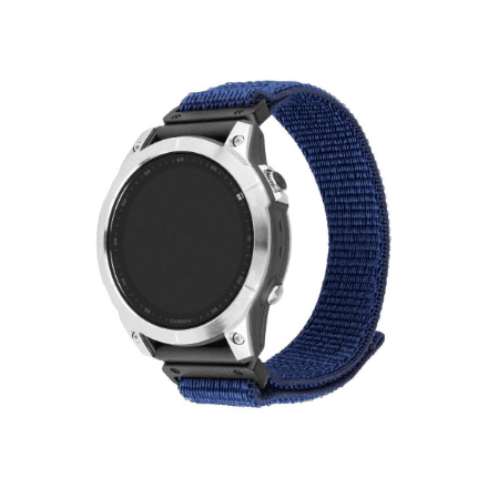 Fixed | Sporty Strap for Garmin QuickFit 22mm | 160-210 mm | Dark blue | Nylon – image 1