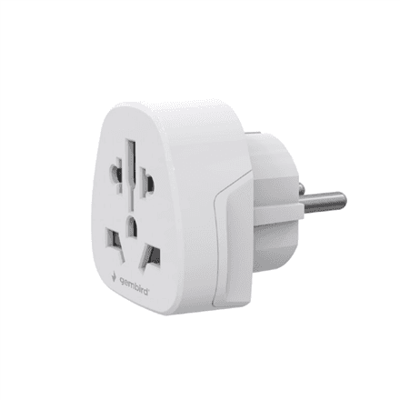 Gembird World to EU power adapter plug, 15 A | A-AC-EUMINTF | Travel adapter – nuotrauka 1