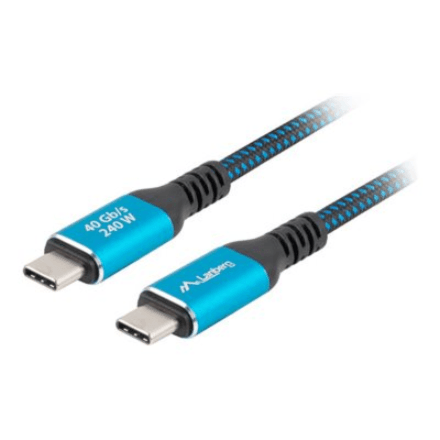 Lanberg | USB-C M/M 4.0 CABLE 240W 8K 60HZ | CA-CMCM-45CU-0015-BK – nuotrauka 1