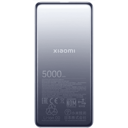 Xiaomi Ultra Slim Power Bank | 5000 mAh | USB-C | Gray – image 1