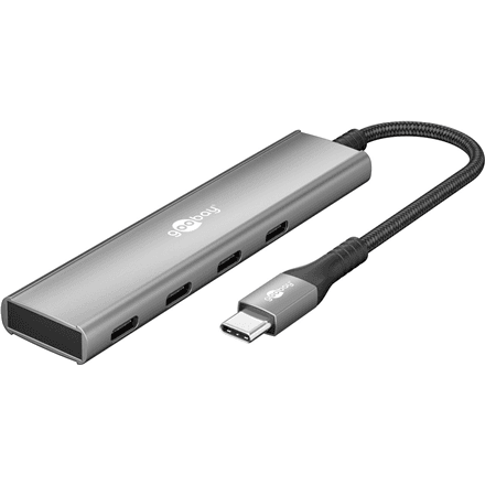Goobay Slim 4-Port USB Hub, USB-C to USB-C, 5 Gbit/s – nuotrauka 1