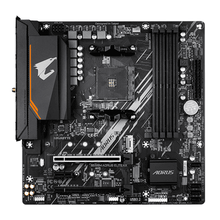 Gigabyte B550M AORUS ELITE AXG13 · Processor family AMD · Processor socket AM4 – nuotrauka 1