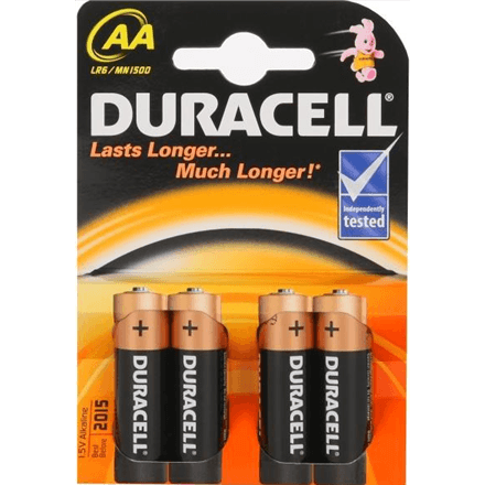 Duracell | AA/LR6 | Alkaline Basic MN1500 | 4 pc(s) – image 1