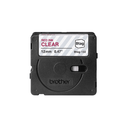 Brother BTAG-132 | Red on Clear | Btag – image 1
