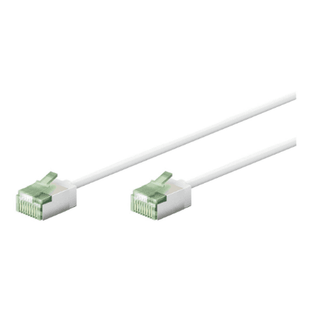 Goobay 74357 Ultra-Flexible CAT 8.1 Patch Cable, Slim, U/FTP, 0.15 m, White | Goobay – image 1
