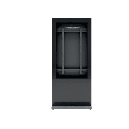 EDBAK Floor stand | IDS10.55 Indoor Public Display Totem with glass front | 55 " | Black – nuotrauka 1