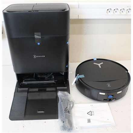 SALE OUT. Ecovacs DEEBOT T80S OMNI BLACK Vacuum cleaner, Robot, Wet&Dry, 24800Pa, TruEdge 3.0, AIVI 3D 3.0, 6400 mAh, Black + Auto-empty sta · Ecovacs Robotic Vacuum Cleaner · DEEBOT T80S OMNI BLACK – nuotrauka 1