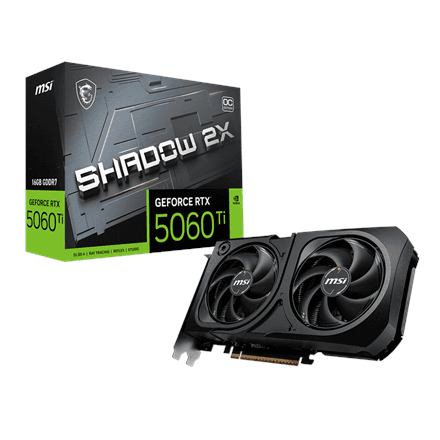 MSI GeForce RTX 5060 Ti 16G SHADOW 2X OC PLUS Bulk Pack · NVIDIA · 16 GB – nuotrauka 1