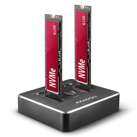 AXAGON | USB-C 3.2 Gen2 - 2x NVMe CLONE DUAL SDD Dock Station | ADSA-M2C – image 1