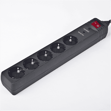 EnerGenie | Surge Protector SPG5-C-15/ 4.5 m/ 5 Sockets/ Black – image 1