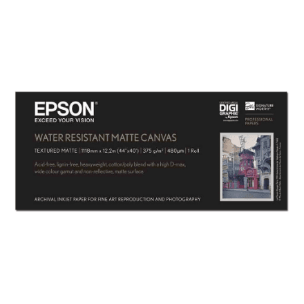 Epson WaterResistant Matte Canvas Roll, 44" x 12,2 m, 375g/m2 – nuotrauka 1
