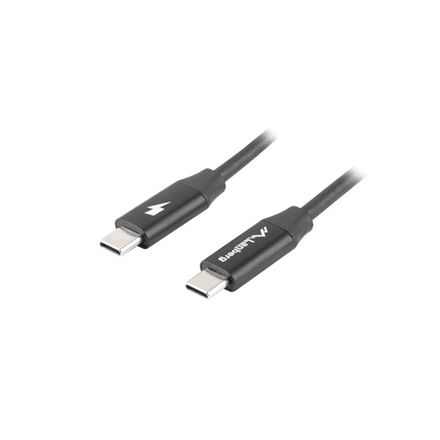Lanberg USB-C 2.0 Cable, Quick Charge 4.0 · CA-CMCM-40CU-0018-BK · USB Type-C to USB Type-C – nuotrauka 1