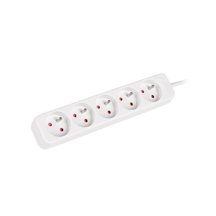 Lanberg Cable Power Strip, 5X French Outlets Quality-Grade Copper, 1.5 m | PS0-05E-0150-W – image 1