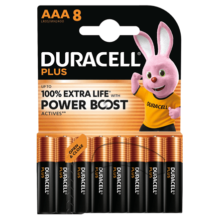 Duracell Plus Boost MN2400 BL8 | AAA | 8 pc(s) – nuotrauka 1