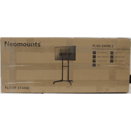 SALE OUT. Neomounts FL50-540BL1 TV trolley - 37-70" - max 50 kg - manual h 128,5-145 cm - VESA 100x100-600x400 - black · Neomounts Floor stand · FL50-540BL1 TV trolley – image 1