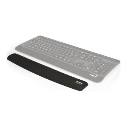 PORT CONNECT | Ergonomic wrist rest for keyboard | Backrest | 60 x 400 x 20 mm | Black – image 1