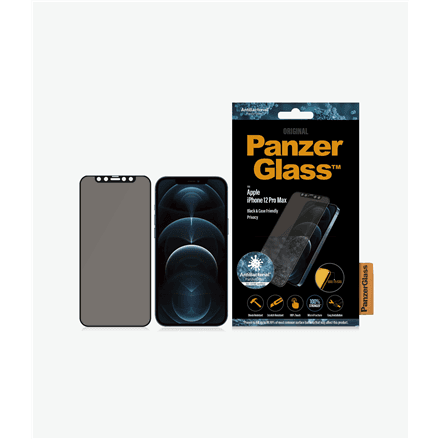 PanzerGlass | Apple | iPhone 12 Pro Max | Glass | Black | Privacy glass – nuotrauka 1