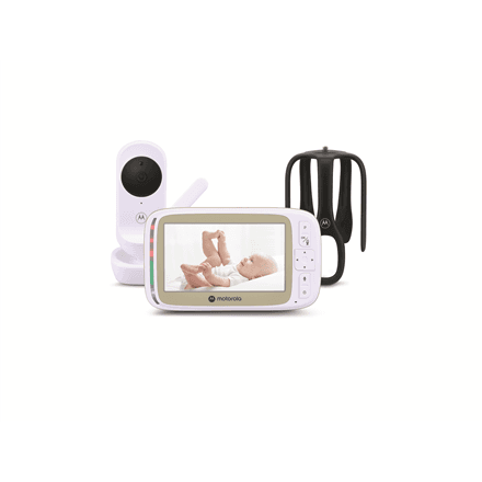 Motorola 5.0” Wi-Fi Video Baby Monitor with Stargrip Crib Mount | VM45 Connect | White – image 1