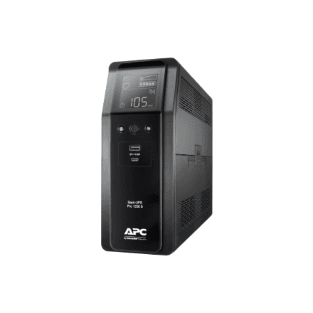 Schneider Electric APC Back-UPS Pro, tower, 230V, 8x IEC C13 outlets, sine wave, AVR, USB Type A+C ports, LCD, user-replaceable battery · BR1200SI · 1200 VA – nuotrauka 1