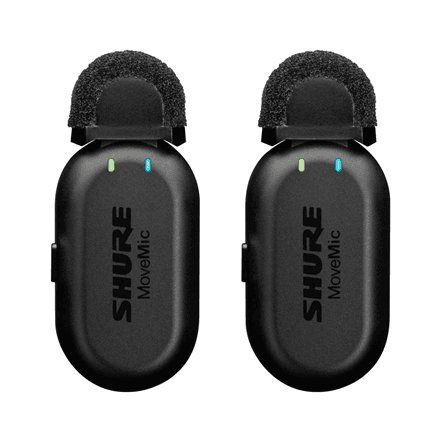 Shure | MoveMic Two Channel Wireless Lavalier Microphones | Bluetooth | Noise reduction – nuotrauka 1