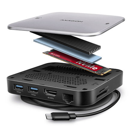 AXAGON USB-C 10Gbps UFO 9in1 Hub | HMC-UFO – nuotrauka 1