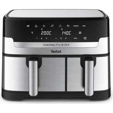 TEFAL Fryer | EY905D10 | Capacity 5.2+3.1 L | Hot air technology | Stainless Steel/Black – image 1